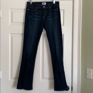 PAIGE boot cut dark wash jeans